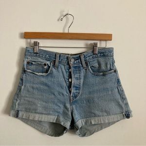 Custom Levis Wedgie Shorts, Size 27